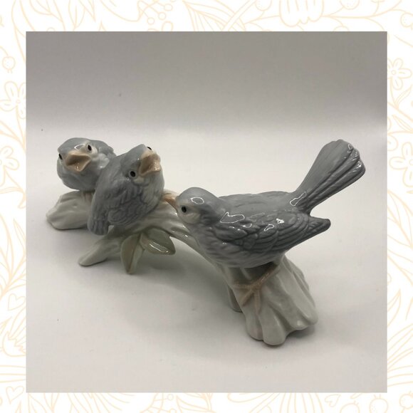Vintage Otagiri Japan Porcelain Birds on Branch MCM Figurine - Picture 1 of 7